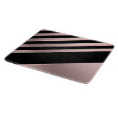 Elegantes girly abstraktes Rosengold, -SCHWARZES Schneidebrett (Ecke)