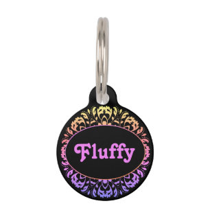 Elegantes girly buntes haustiermarke