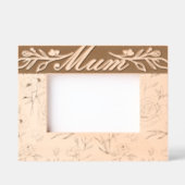 Elegantes Girly Floral & Foliage Muster Mum Geätzte Rahmen (Vorderseite)
