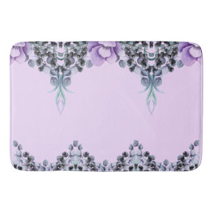 Elegantes Girly Floral Lila Berry Baby Kinderzimme Badematte