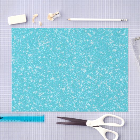 Elegantes Girly Glitzer Aquamarines Design Seidenpapier (Handwerk)