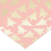Elegantes Girly Gold & Pink Weihnachtsbaummuster Kurzer Tischläufer (Ecke)