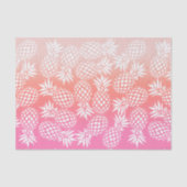 Elegantes Girly Gradient Ananas Muster farbig Seidenpapier (Vorderseite)
