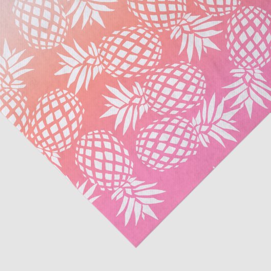 Elegantes Girly Gradient Ananas Muster farbig Seidenpapier (Ausschnitt)