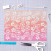 Elegantes Girly Gradient Ananas Muster farbig Seidenpapier (Handwerk)