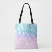 Elegantes Girly Gradient Ananas Muster farbig Tasche (Vorderseite)