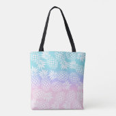 Elegantes Girly Gradient Ananas Muster farbig Tasche (Rückseite)