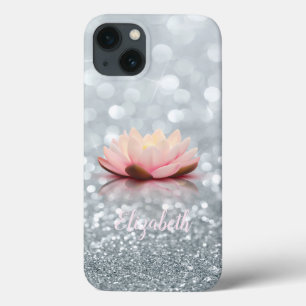 Elegantes, girly, silbernes, glitzerndes Bokeh-Lot Case-Mate iPhone Hülle