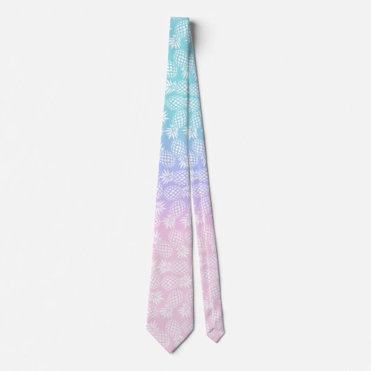 Elegantes Girly Steigungs-Ananas-Muster bunt Krawatte (Vorderseite)