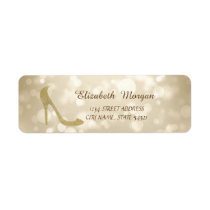 Elegantes, girly, stilvolles Bokeh, Glitter-Schuh