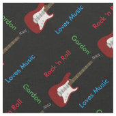 Elegantes Gitarrendruckgewebe Stoff (Nahaufnahme)
