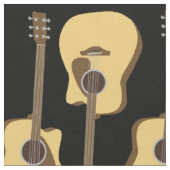 Elegantes Gitarrendruckgewebe Stoff (Nahaufnahme)