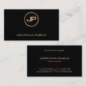 Elegantes Glam Gold Aussehen Moderner Luxus Visitenkarte (Vorne/Hinten)