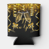 Elegantes Glam Gold Black Silvester Party Dosenkühler (Vorderseite)