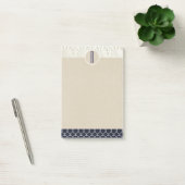 Elegantes Glam Nautical Kraft Rustic Monogram Post-it Klebezettel (Büro)