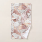 Elegantes Glam Rose Gold Agate Marble Muster Badhandtuch Set (Handtuch)