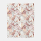 Elegantes Glam Rose Gold Agate Marble Muster Fleecedecke (Vorderseite)