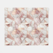 Elegantes Glam Rose Gold Agate Marble Muster Fleecedecke (Vorderseite (Horizontal))