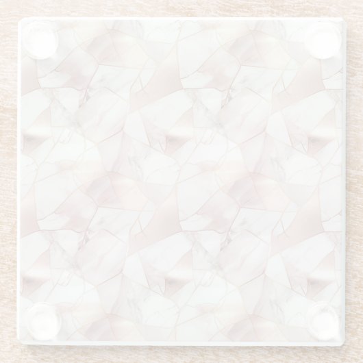 Elegantes Glam Rose Gold Agate Marble Muster Glasuntersetzer (Rückseite)