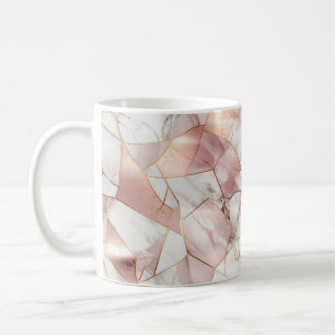 Elegantes Glam Rose Gold Agate Marble Muster Kaffeetasse