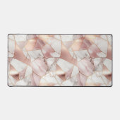 Elegantes Glam Rose Gold Agate Marble Muster Schreibtischunterlage (Vorderseite)