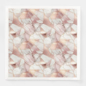 Elegantes Glam Rose Gold Agate Marble Muster Serviette (Vorderseite)