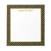 Elegantes Glam Schwarzer Glitzer Notizblock (Vorderseite)