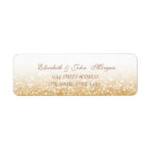 Elegantes Glamour Glittery Address Label (Vorne)