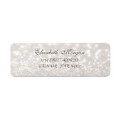 Elegantes Glamour-Glittery-Bokeh-Adresslabel (Vorne)