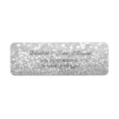 Elegantes Glamour-Glittery-Bokeh-Adresslabel (Vorne)
