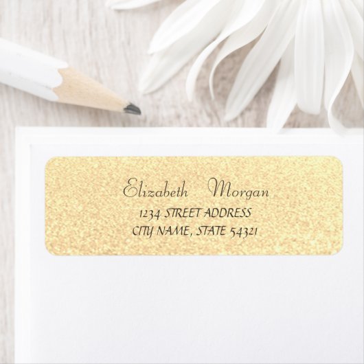 Elegantes Glamour-Glittery-Bokeh-Adresslabel (Insitu)
