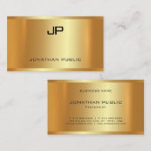 Elegantes Glamour-Imitat-Goldmodernes luxuriöses Visitenkarte (Vorne/Hinten)