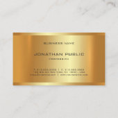 Elegantes Glamour-Imitat-Goldmodernes luxuriöses Visitenkarte (Rückseite)