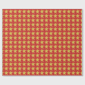 Elegantes Glamour Weihnachts-Gold-Sternmuster Geschenkpapier (Flach)