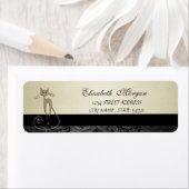 Elegantes glamouröses Cat Address Label- (Insitu)