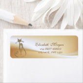 Elegantes glamouröses Cat Address Label- (Insitu)
