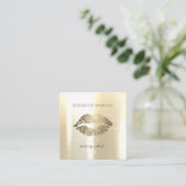 Elegantes glamouröses Shinny, Imitate Gold, Glitte Quadratische Visitenkarte (Stehend Vorderseite)