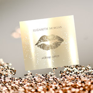 Elegantes glamouröses Shinny, Imitate Gold, Glitte Quadratische Visitenkarte