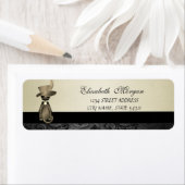 Elegantes glamouröses whimsical Cat Address Label- (Insitu)