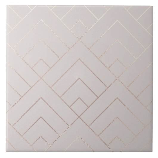 Elegantes glänzendes geometrisches Muster Fliese (Vorderseite)