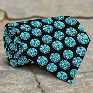 Elegantes glänzendes Glitter-Türkisfarb-Diamantmus Krawatte