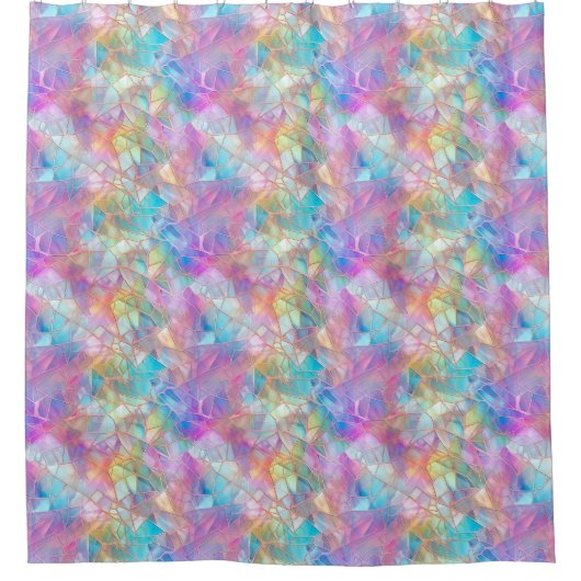 Elegantes, glänzendes Muster: hell Duschvorhang (Vorderseite)