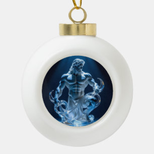 Elegantes Glasdesign Kunst in ihrer klarsten Form Keramik Kugel-Ornament