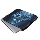 Elegantes Glasdesign Kunst in ihrer klarsten Form Laptopschutzhülle (Vorne Knopf)