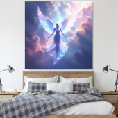 Elegantes Glasdesign Kunst in ihrer klarsten Form Leinwanddruck (Insitu (Schlafzimmer))