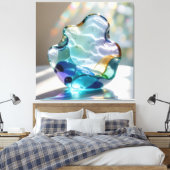 Elegantes Glasdesign Kunst in ihrer klarsten Form Leinwanddruck (Insitu (Schlafzimmer))