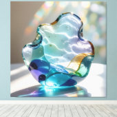 Elegantes Glasdesign Kunst in ihrer klarsten Form Leinwanddruck (Insitu (Holzboden))