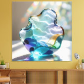 Elegantes Glasdesign Kunst in ihrer klarsten Form Leinwanddruck (Insitu (Wohnzimmer))