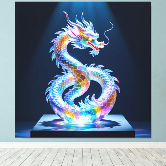 Elegantes Glasdesign Kunst in ihrer klarsten Form Leinwanddruck (Insitu (Holzboden))