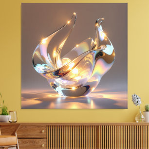 Elegantes Glasdesign Kunst in ihrer klarsten Form Leinwanddruck